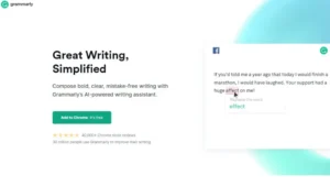 Image of UI of Grammarly
