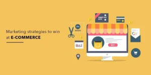Image displaying text 'Marketing strategies to win at E-COMMERCE